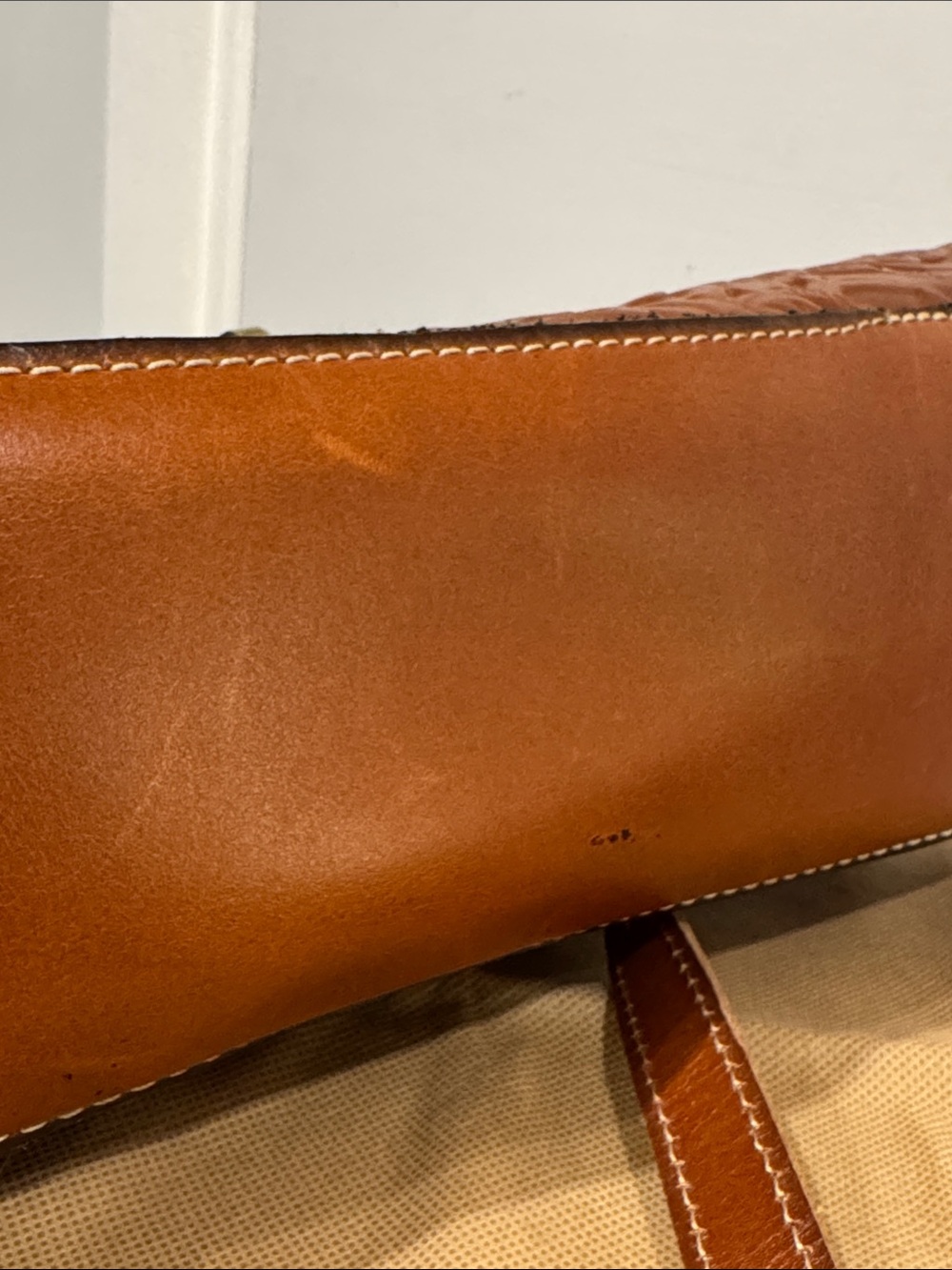 Patricia Nash Chauny Tooled Floral Embossed Brown Leather Satchel - Picture 10 of 17